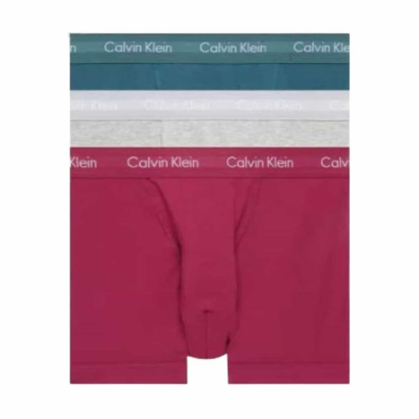 Bóxer Trunk Calvin Klein Cotton Stretch para Hombre (Paquete 3, Multicolor)