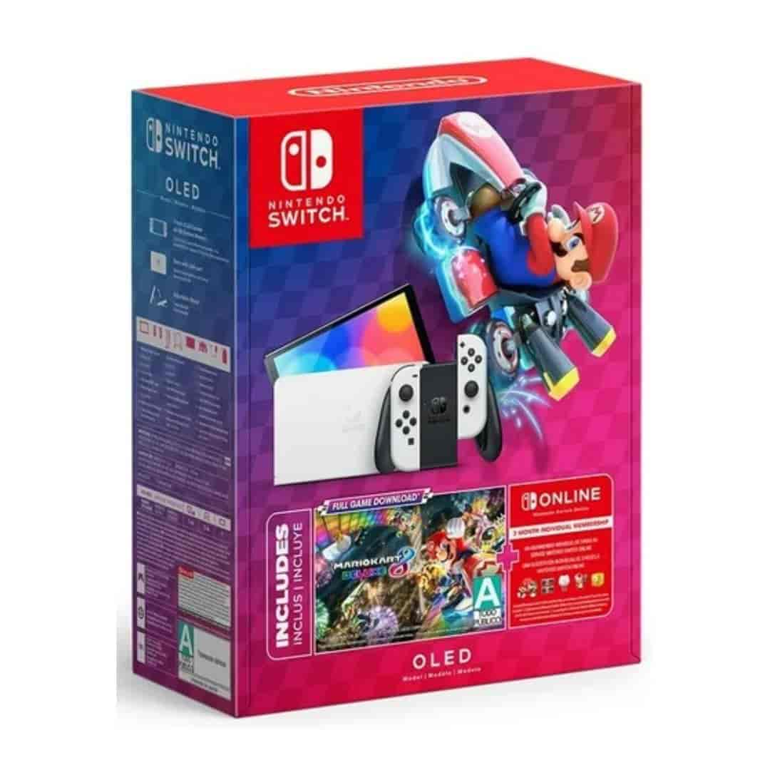 Consola Nintendo Switch Oled 64 GB + Mario Kart 8 + 3 Meses Switch Online