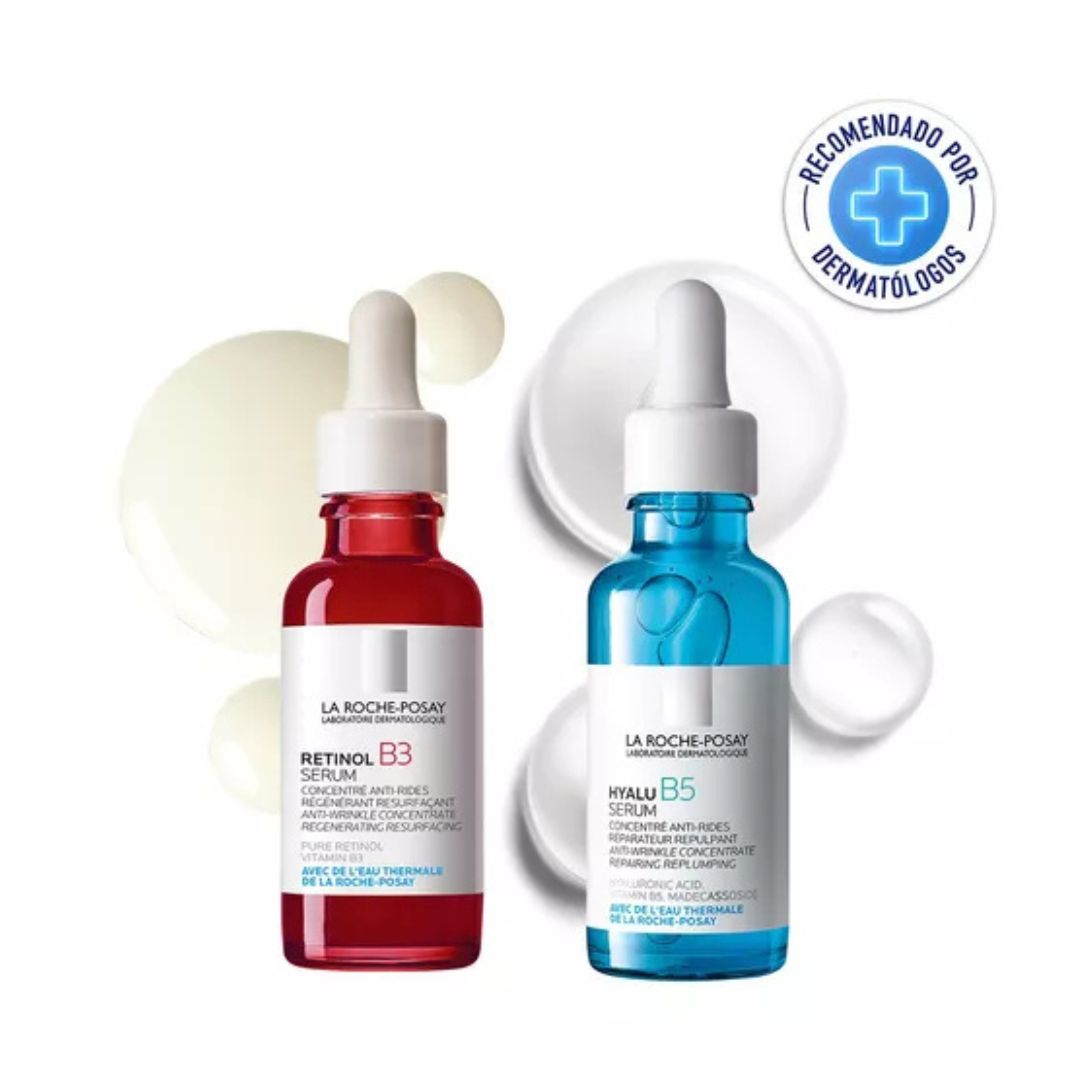 Kit Hidratante La Roche Posay Serum Hyalu B5 + Retinol B3