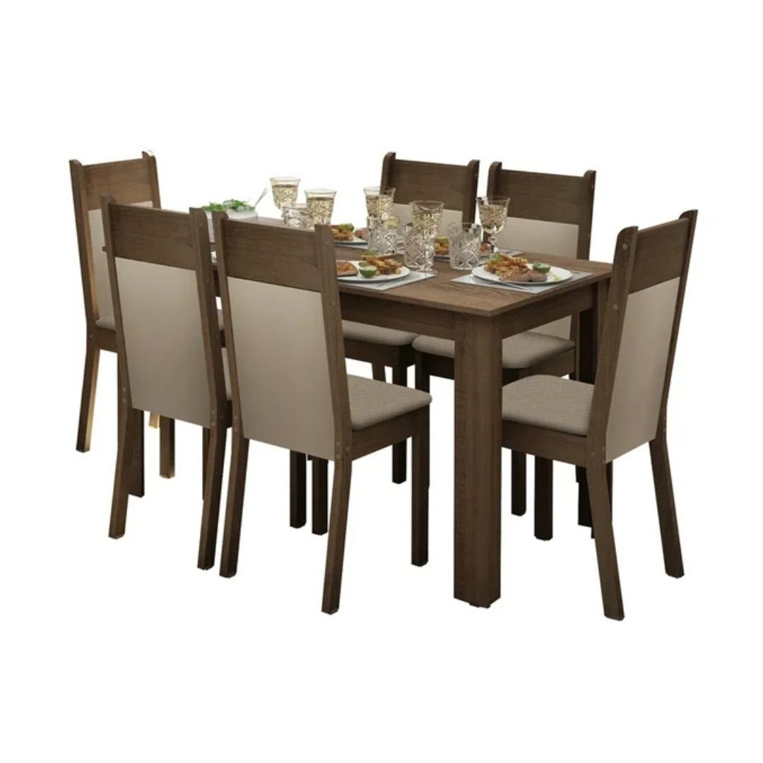 Comedor Madesa Jaine con 6 Sillas