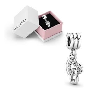 Charm Pandora Colgante Corazones Entrelazados Plata Esterlina