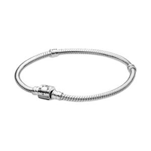 Pandora - Brazalete Cadena de Serpiente con Broche de Barril de Plata Esterlina
