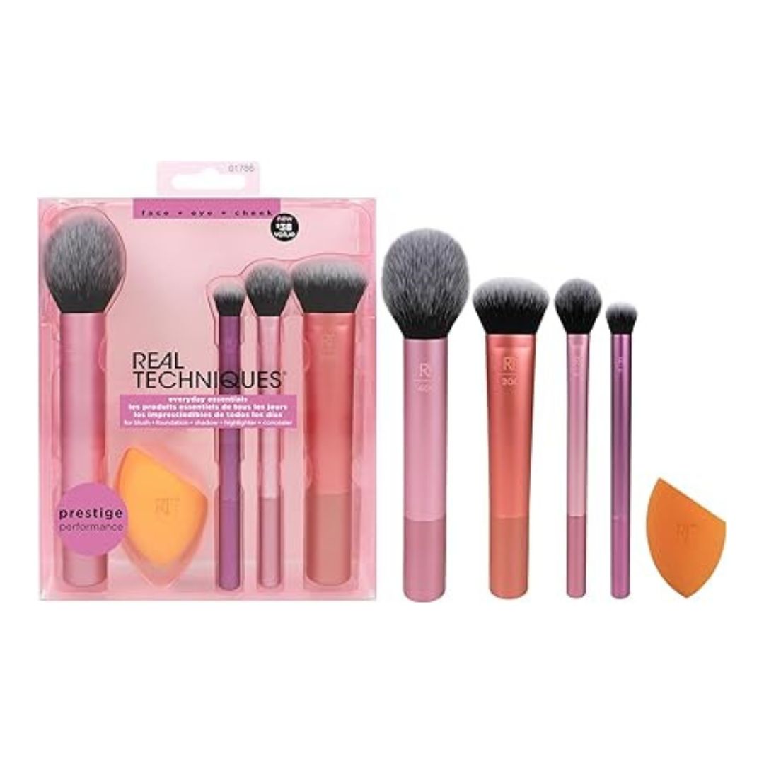 Real Techniques Set de Brochas de Maquillaje con Esponja Multifuncional
